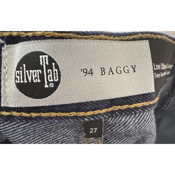 Levi's Silver Tab 94 Baggy Jeans Dark Wash Women’s 27X31 Blue Denim Silvertab 27 - Picture 4 of 4